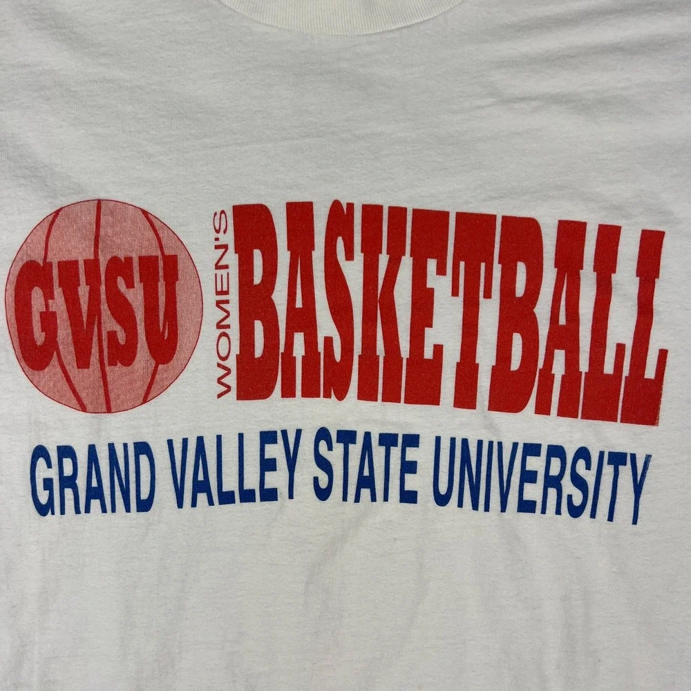 VTG Grand Valley State University Womens‎ Basketball T Shirt Fits L 1990s GVSU
